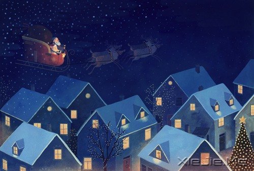 复古而温馨的插画